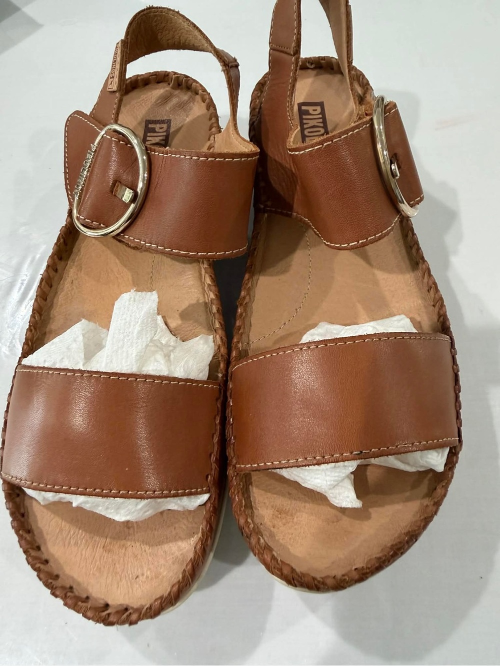 Leather Buckle Sandals